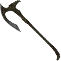 elven battleaxe battleaxes skyrim wiki guide